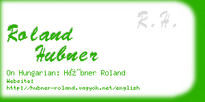 roland hubner business card